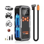 ASPERX Tire Inflator Portable Air Compressor, 150PSI Cordless Air Pump for Car Tires with Digital Gauge & Auto Shut-off   Fast Inflation for Motorcycles, Bikes, and More