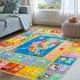 thumbnail image 1 of ASPILLOW Educational Kid Area Rug for Playroom,Soft Plush Surface Washable Carpet for Learning ABC Alphabet, Numbers, Season,Shapes,Map,4x5ft, 1 of 9