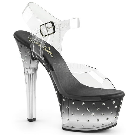 ASPIRE-608STD, 6 "Heel 2 1/4" Platform Ankle Strap Sandal