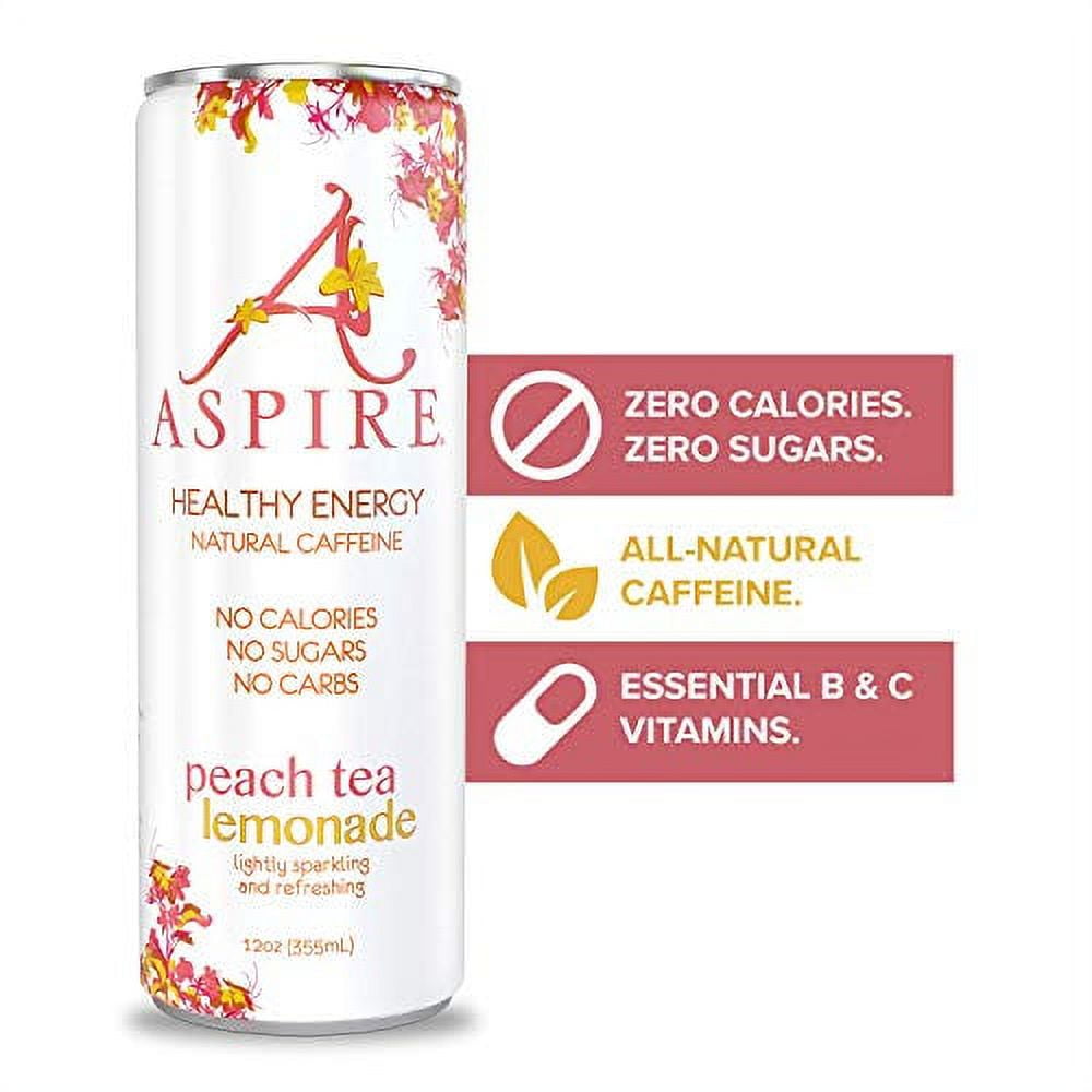 ASPIRE Healthy Energy Drink Peach Tea Lemonade,