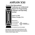 thumbnail image 1 of ASPLOS XXI 21st ACM International Conference on Architectural Support for Programming Languages and Operating Systems (Paperback), 1 of 1