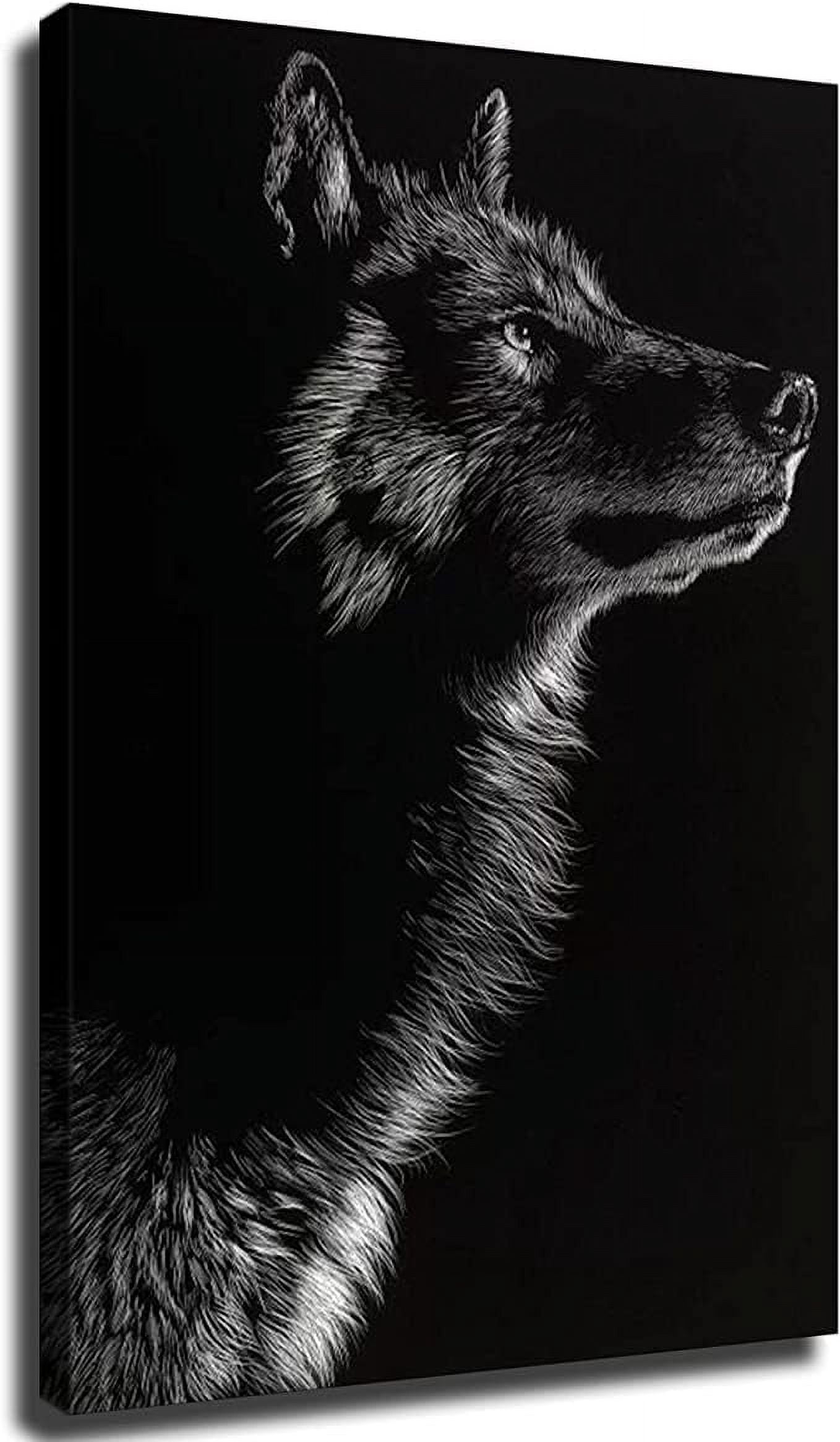 Poster/Tableau Sur Toile - Loup - Impression Animalière - Non Encadré