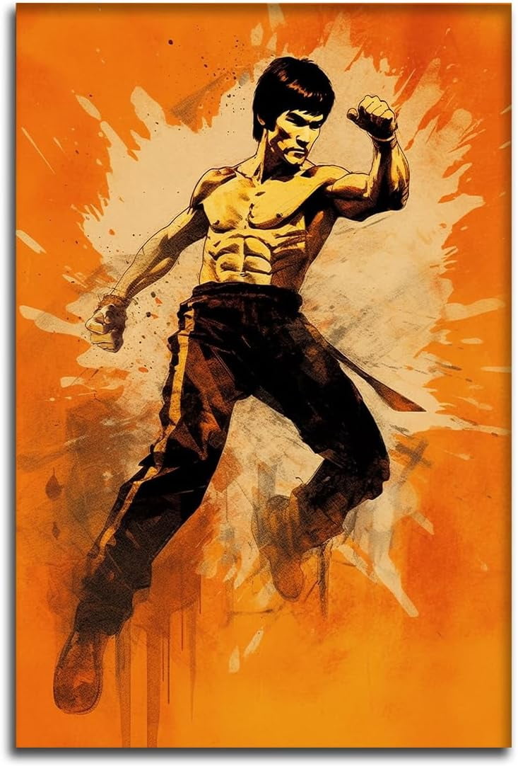 ASPORIC Bruce Kung Fu Posters for Wall Art Decor – High Resolution ...