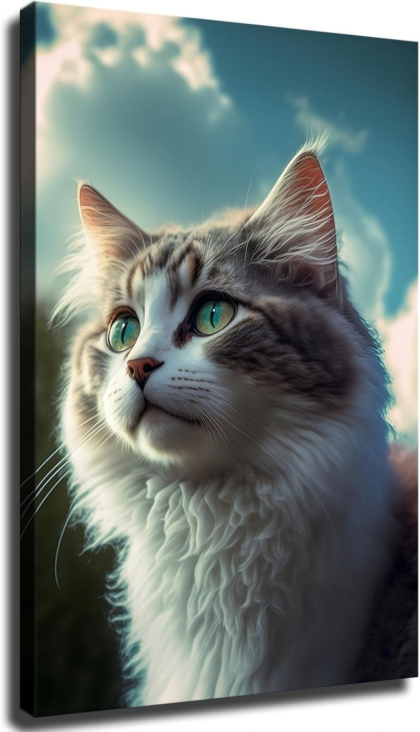 ASPORIC Cute Animals Cats Poster HD Wall Art Canvas Print Aesthetic ...