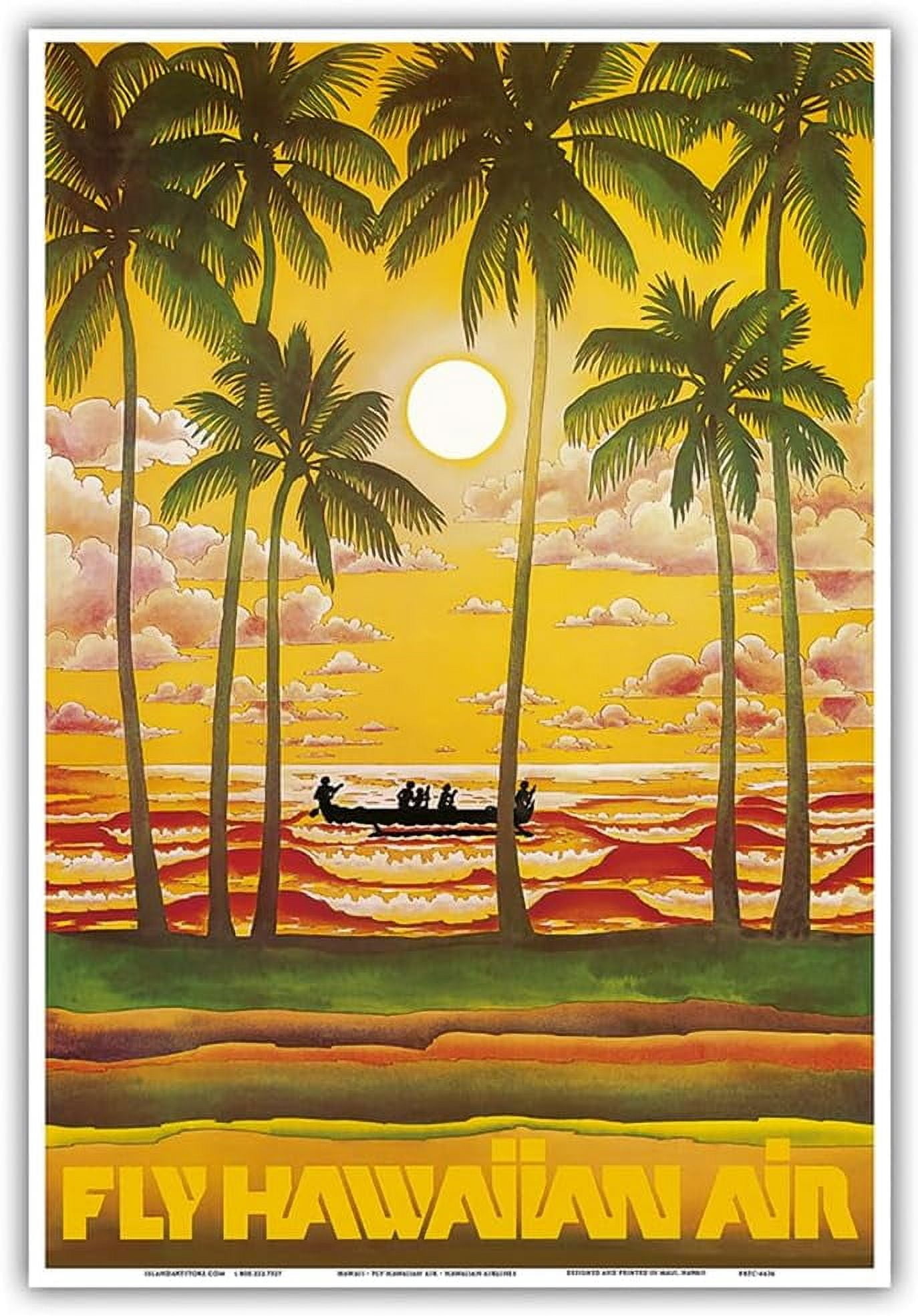ASPORIC Hawaii - Fly Hawaiian Air - Hawaiian Airlines - Vintage Airline ...