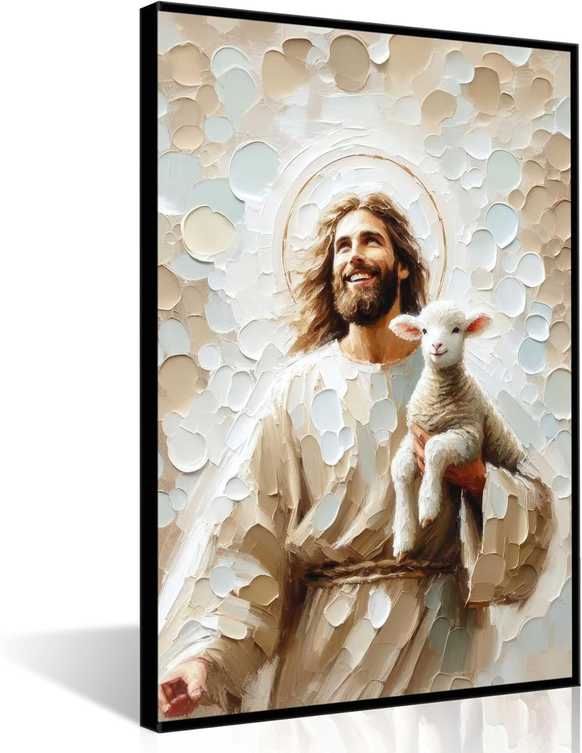 ASPORIC Jesus Walking On Water Wall Art God Poster Picture Religious Bible Verse Canva Christian ...