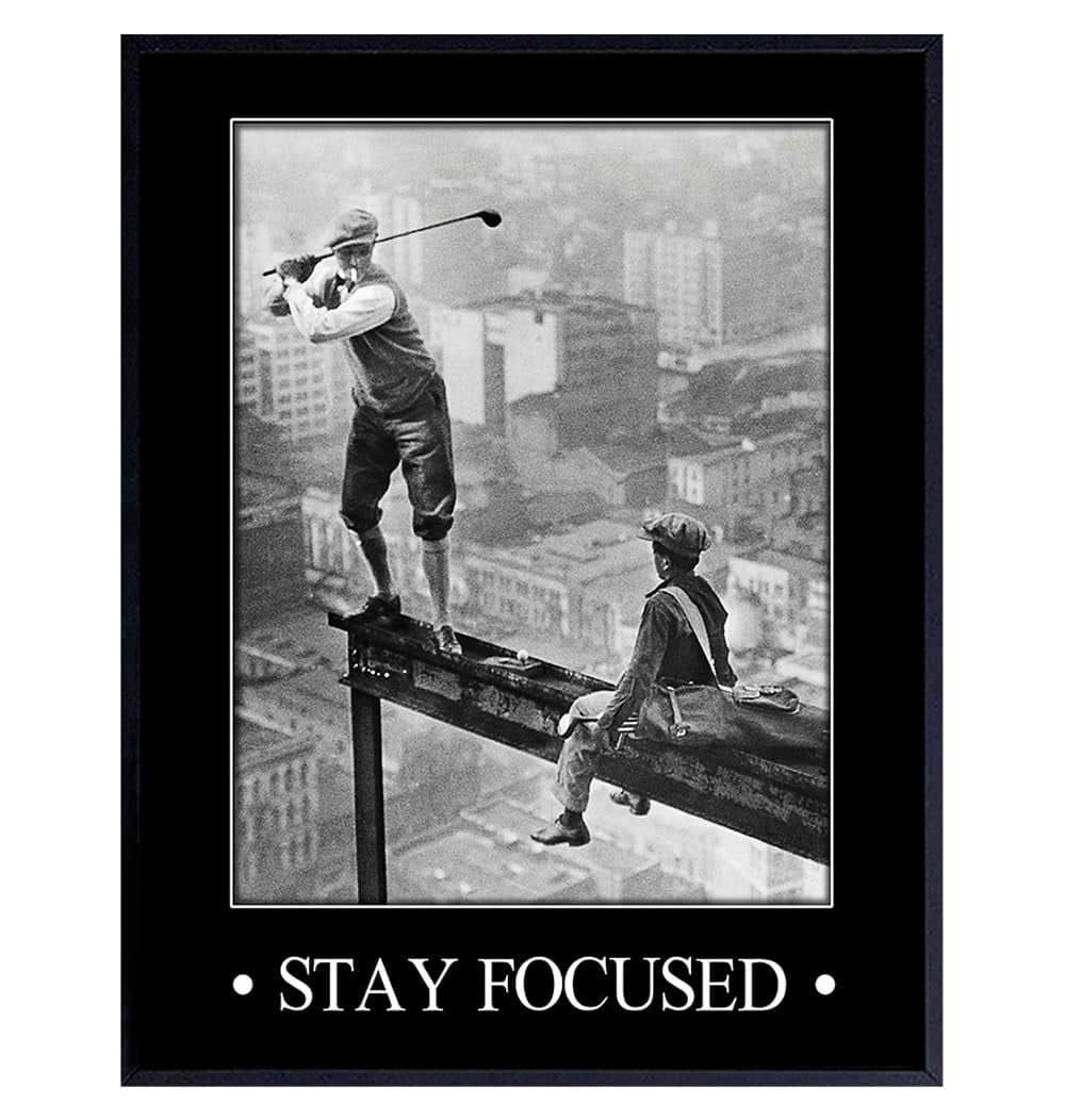 ASPORIC Motivational, Inspirational Art Print - Vintage Golf Wall Art Poster- Chic Rustic Home ...