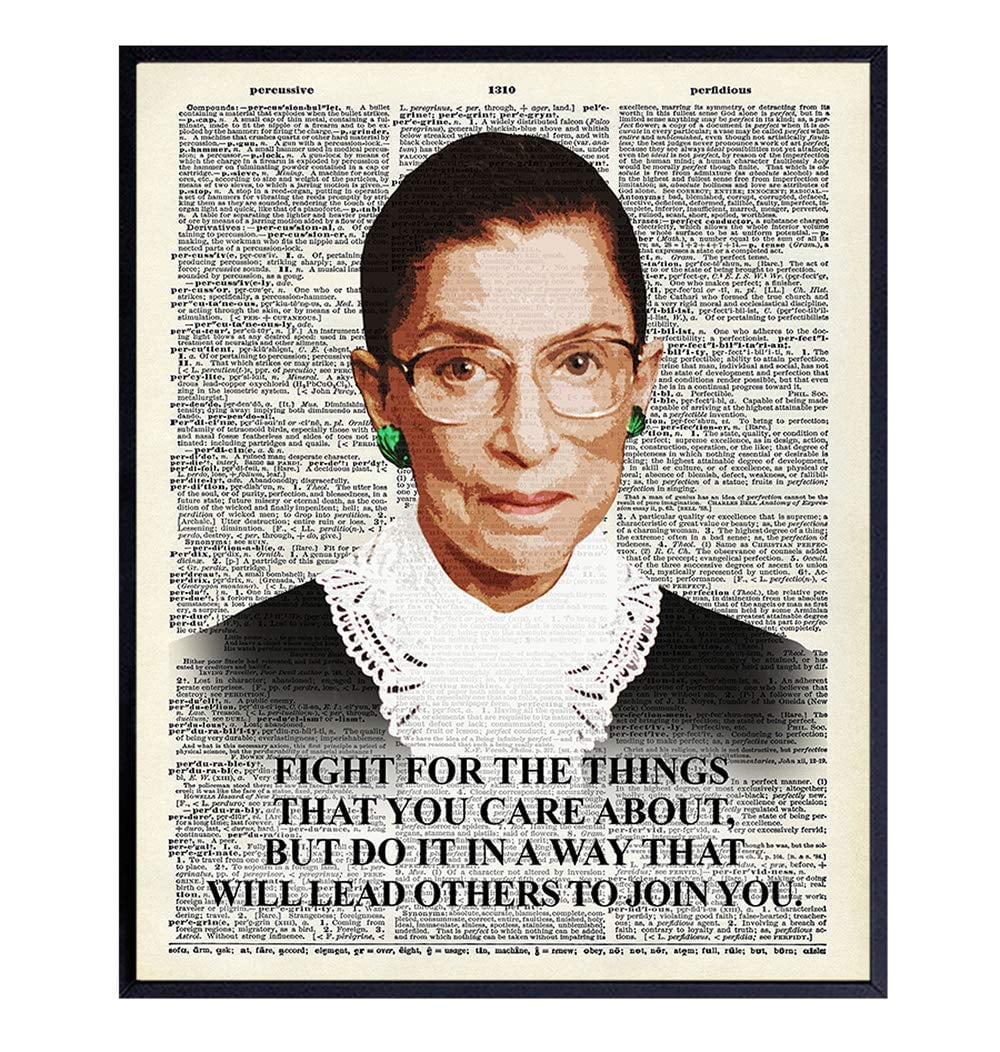 ASPORIC Ruth Bader Ginsburg Wall Art Print - Inspirational Quote ...