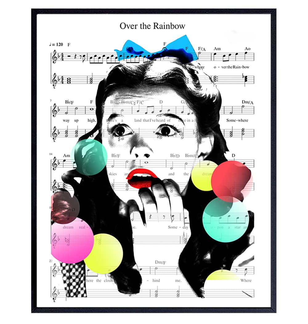 ASPORIC Somewhere Over the Rainbow Wall Art - Wizard of Oz Gifts ...