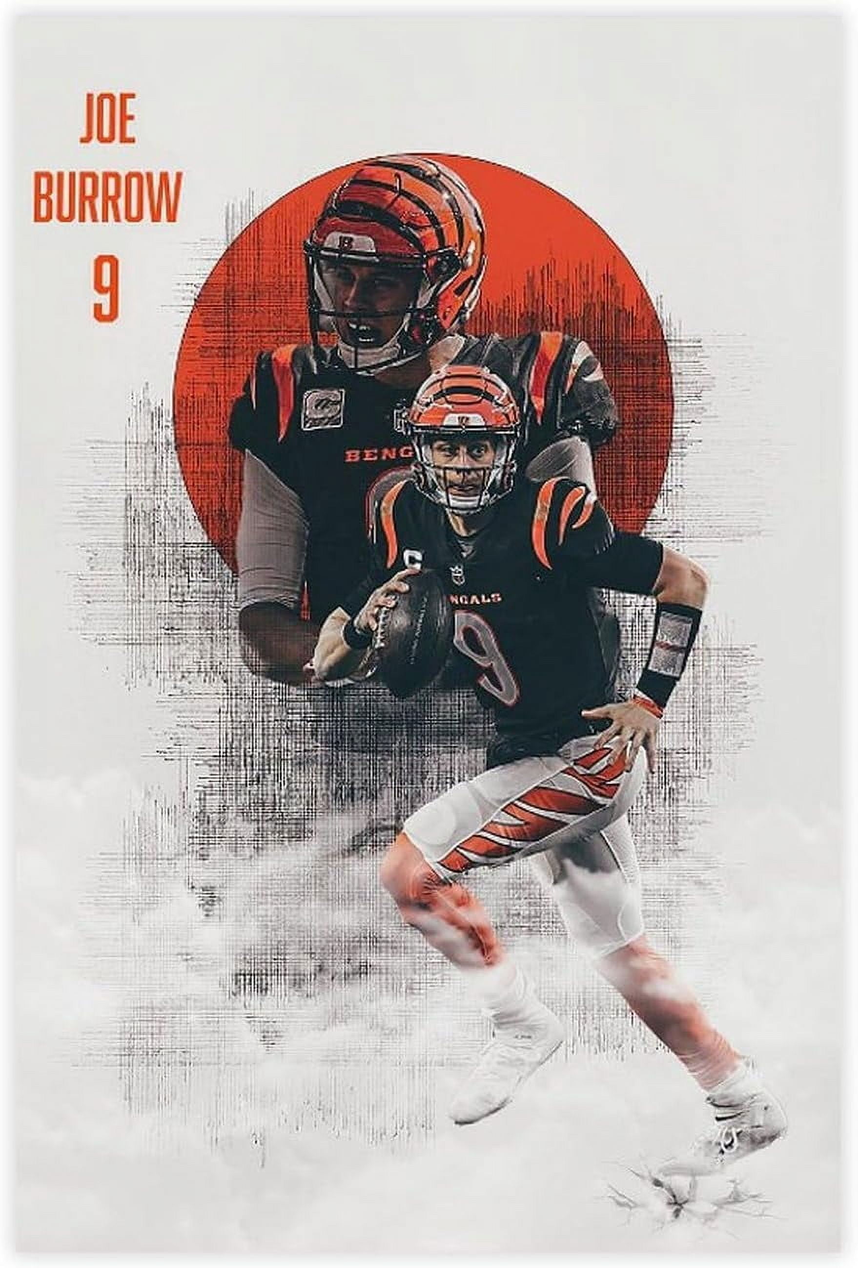 ASPORIC Sports Poster Joe Burrow Canvas Poster (Unframed 10x8 inches ...