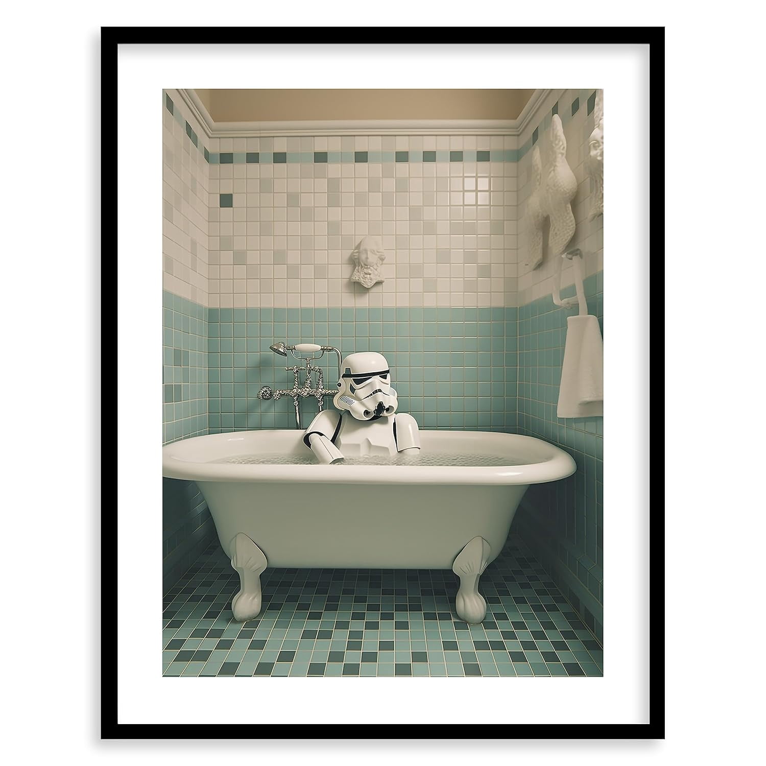 ASPORIC Star Wars Bathroom Décor Art Print Aesthetic Modern Vintage