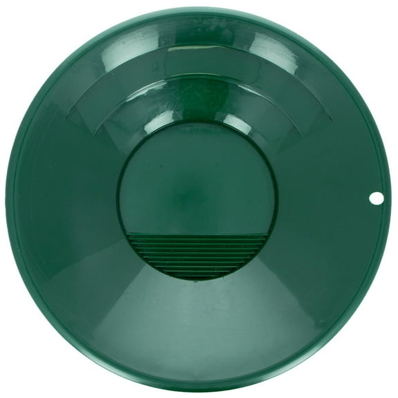ASR Outdoor 10 Inch Bottom Dual Riffle Gold Pan Gold Prospecting Equipment Green