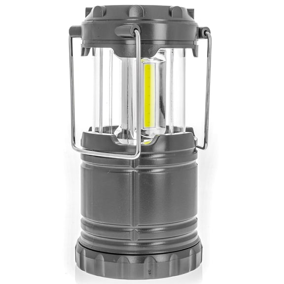 ASR Outdoor 100 Lumen COB Collapsible Camping Lantern Camping Essentials Emergency Supplies, Small Grey