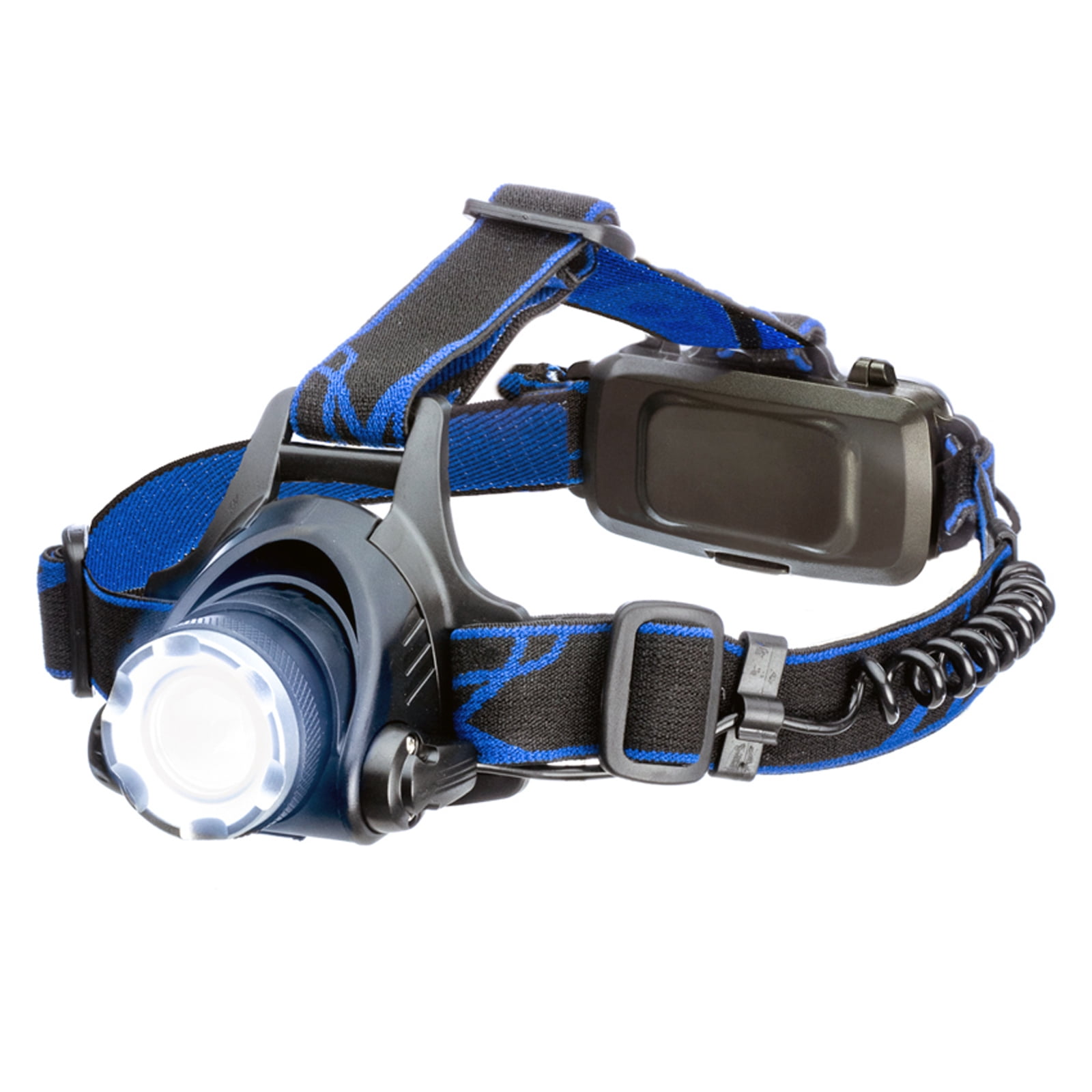 ASR Outdoor 1000 Lumen 10 Watt LED Zoom Pivoting Headlamp with 2000mAh Rechargeable Battery