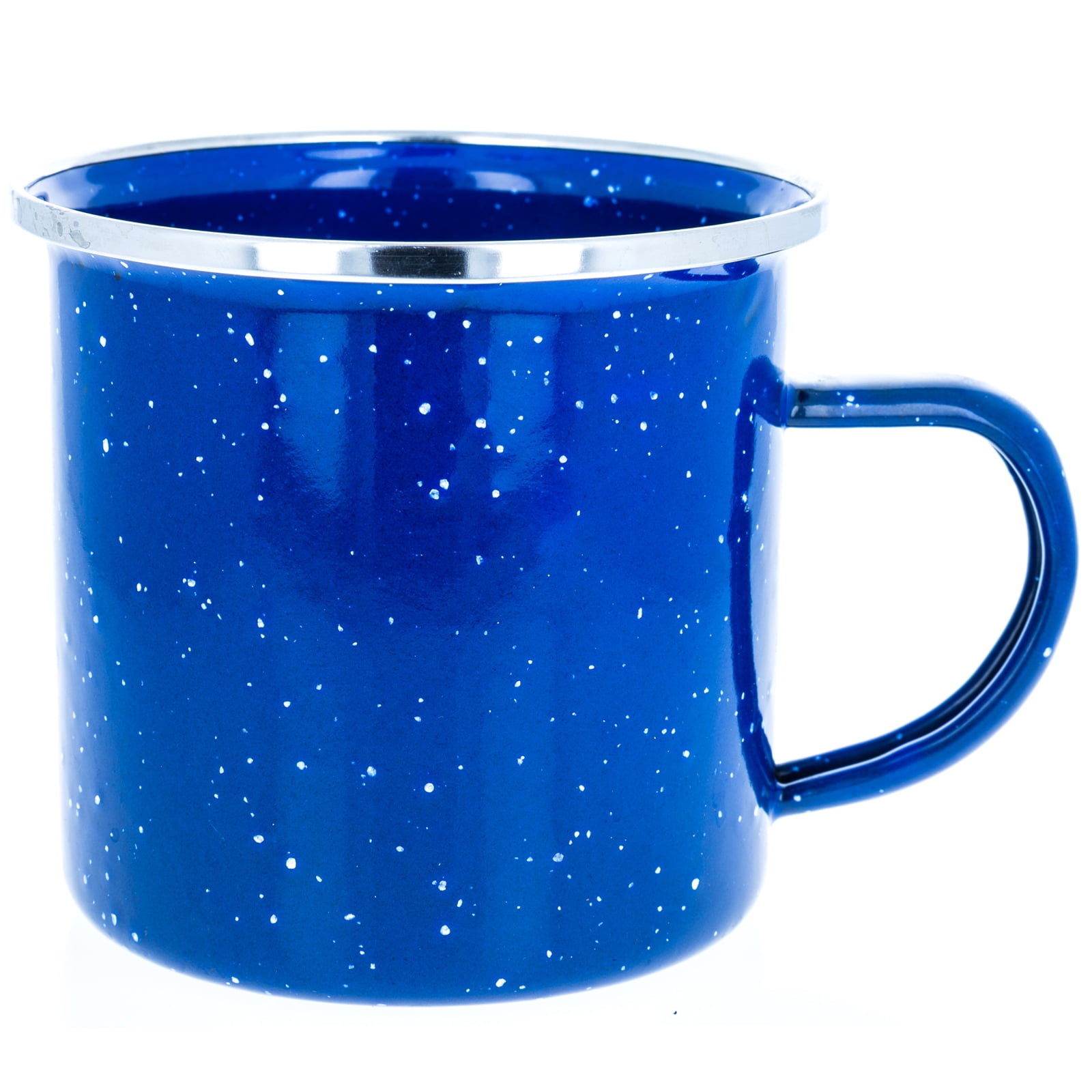 ASR Outdoor 11.75oz Stainless Steel and Enamel Coffee Mug Camping Essentials, Classic Speckled Blue