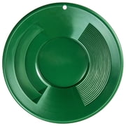 ASR Outdoor 12 inch Gold Pan with Dual Riffles for Gold Prospecting, Green