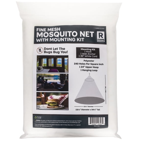 ASR Outdoor 1pc Mosquito Net with Mounting Kit Travel Camping Essentials Outdoor Canopy 94.5 Inches