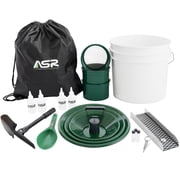 ASR Outdoor 20pc Mini Pocket Aluminum Sluice Box with 3.5L Bucket Portable Gold Panning Kit