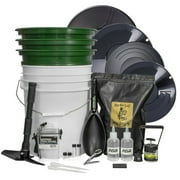 ASR Outdoor 24pc Gold Panning Kit 5 Gallon Bucket 10lbs Bobby Bo Paydirt Black