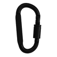 thumbnail image 1 of ASR Outdoor 3 Inch Locking Aluminum Carabiner Clip EDC Camping Hiking Gear, Black, 1 of 4