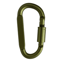 ASR Outdoor 3 Inch Locking Aluminum Carabiner Clip EDC Camping Hiking Gear, Green