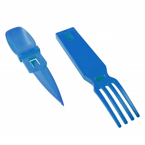 ASR Outdoor Snapatite 3 in 1 Utensil Lightweight Pocket Tool Blue