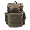 thumbnail image 1 of ASR Outdoor 30L Heavy Stitch Gold Panning Backpack Camping Canvas Rucksack, Green, 1 of 11