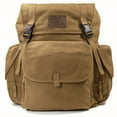 thumbnail image 1 of ASR Outdoor 30L Heavy Stitch Gold Panning Backpack Camping Canvas Rucksack, Khaki, 1 of 8