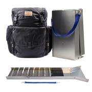ASR Outdoor 50" Aluminum Folding Sluice Box for Gold Prospecting Backpack Kit, Black