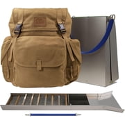 ASR Outdoor 50" Aluminum Folding Sluice Box for Gold Prospecting Backpack Kit, Khaki