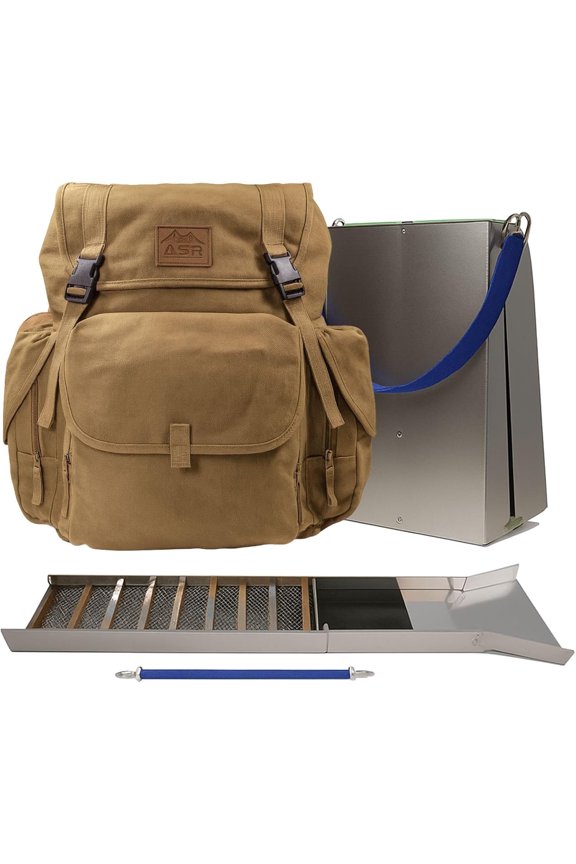 50" Aluminum Folding Sluice Box for Gold Prospecting Backpack Kit, Khaki