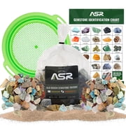 ASR Outdoor 5lb Madagascar Gemstone Mining Kit Geology Paydirt Classifier and ID Chart