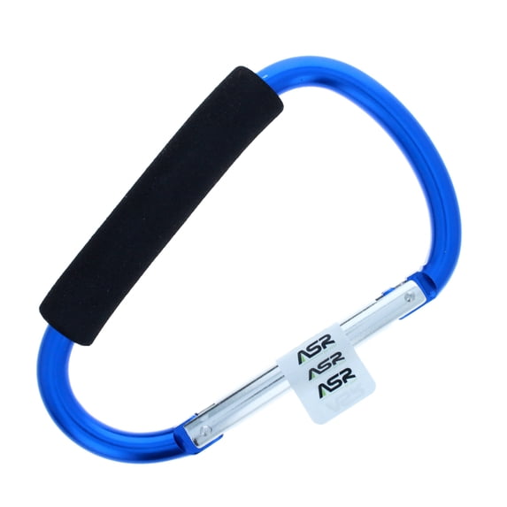 ASR Outdoor 7 Inch Jumbo Aluminum Carabiner Hiking Cushion Grip - Blue