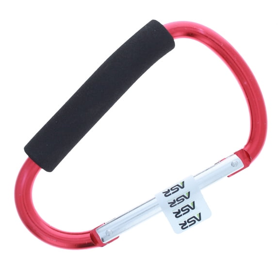 ASR Outdoor 7 Inch Jumbo Aluminum Carabiner Hiking Cushion Grip - Red