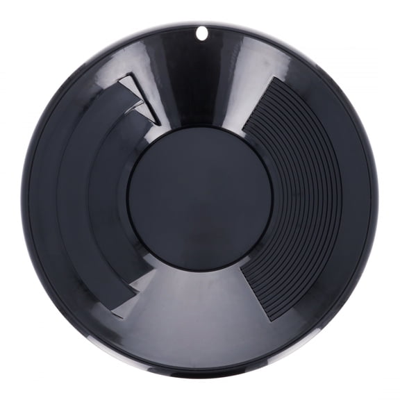 ASR Outdoor 8 inch Gold Pan with Dual Riffles for Gold Prospecting, Black