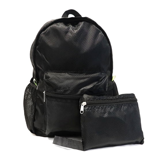 ASR Outdoor Black Water Resistant Collapsible Backpack Camping Hiking Travel Bag