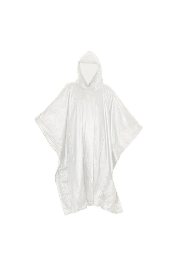 Emergency Poncho Clear Polyethylene Rain Gear Camping
