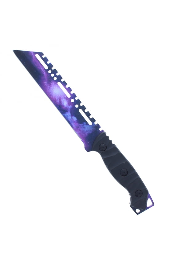 Full Tang Hunting Knife ABS Handle Fixed Blade Space Galaxy Design