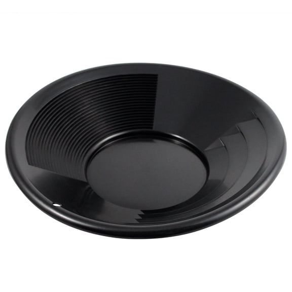 ASR Outdoor Gold Prospecting Gold Mining Pan Shallow Deep Riffles (Black 12 Inch)