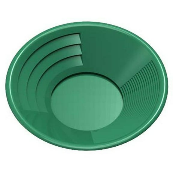 ASR Outdoor Green 8 Inch Gold Mining Pan for Gold Prospecting 2 Riffle Types
