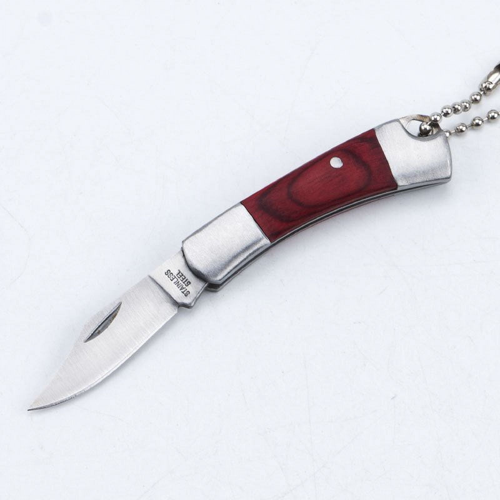 ASR Outdoor Paka Wood Pocket Knife Folding Blade 440 Stainless Steel ...
