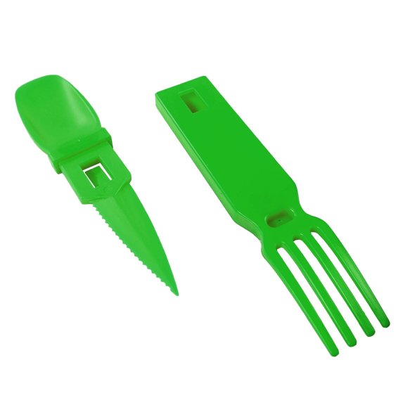 ASR Outdoor Snapatite 3 in 1 Utensil Lightweight Pocket Tool Green