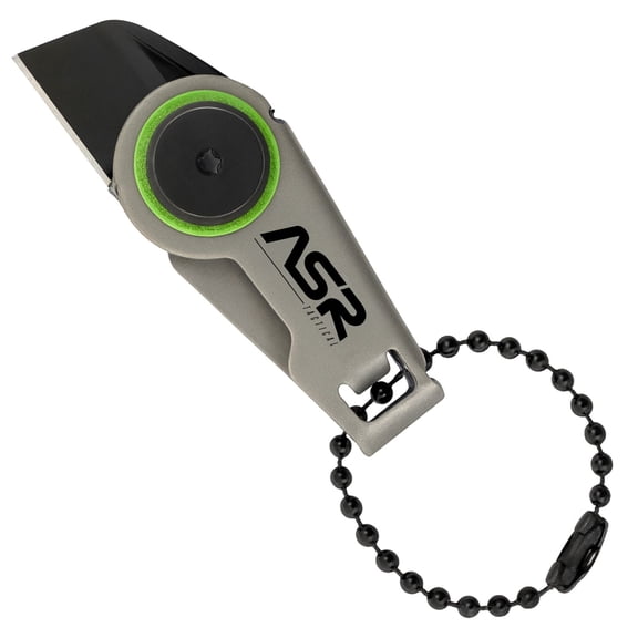 ASR Tactical 2.25 Inch Small Zipper Stainless Steel Folding Pocket Knife EDC Gear Survival Tools, Titanium Grey