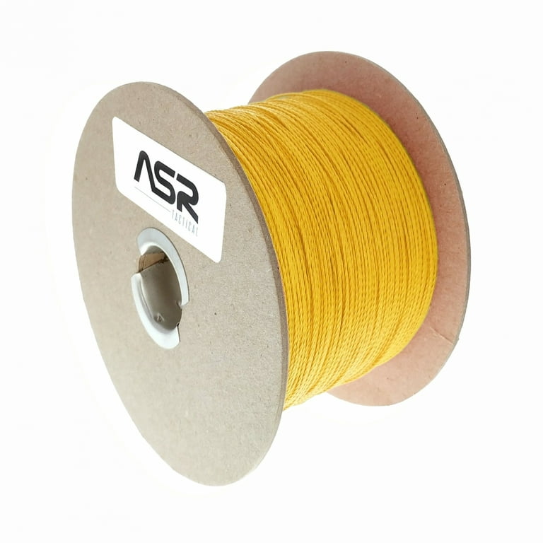 ASR Tactical Braided Kevlar 200lb Strength Survival Cord Rope - 100ft Yellow