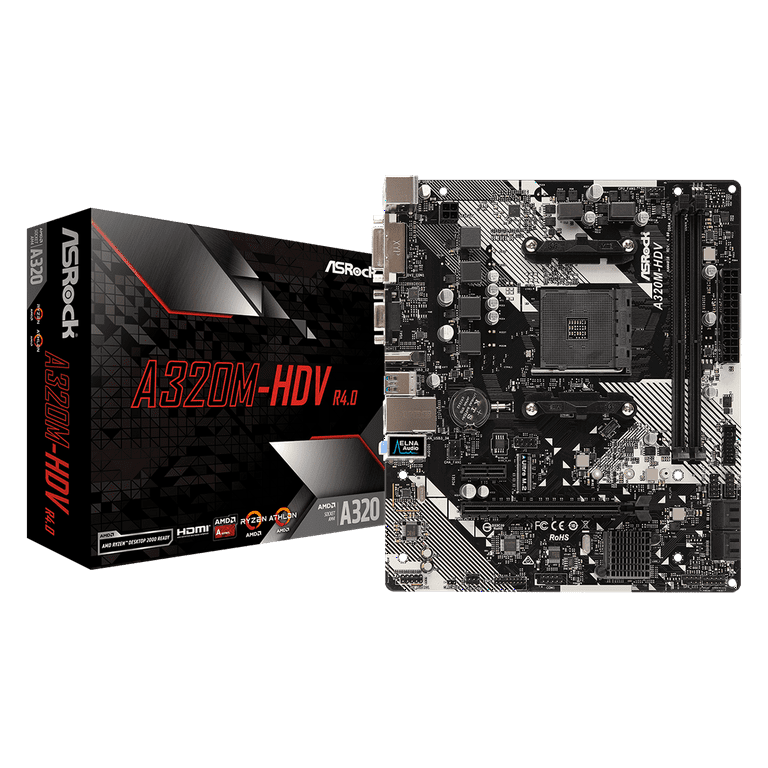 ASRock A320M-HDV AM4 AMD Promontory A320 SATA 6Gb/s USB