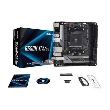 ASRock B550M-ITX/AC AM4 AMD B550 Mini ITX AMD Motherboard
