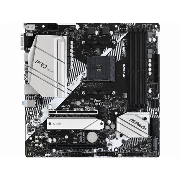 ASRock B550M PRO4 AM4 AMD B550 SATA 6Gb/s Micro ATX AMD Motherboard