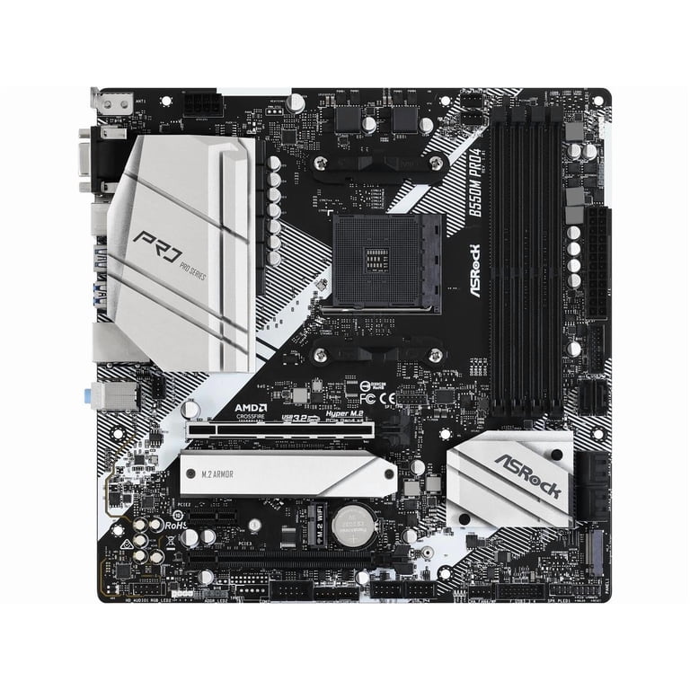 ASRock B550M PRO4 AM4 AMD B550 SATA 6Gb/s Micro ATX AMD