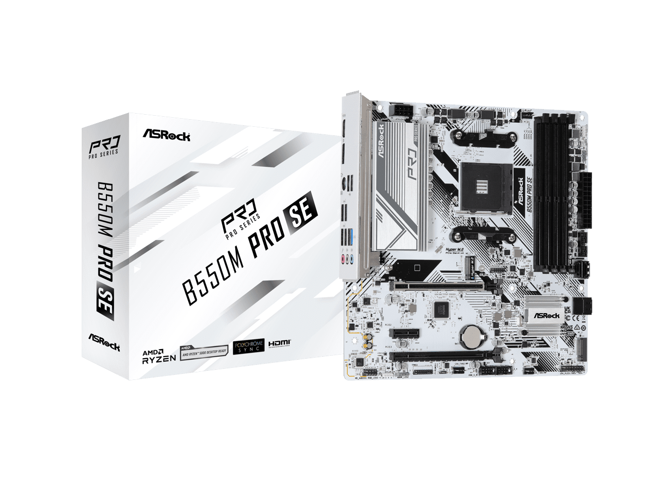 ASRock B550M Pro SE AM4 DDR4 SATA 6Gb/s 1 PCIe 4.0 x16 Micro