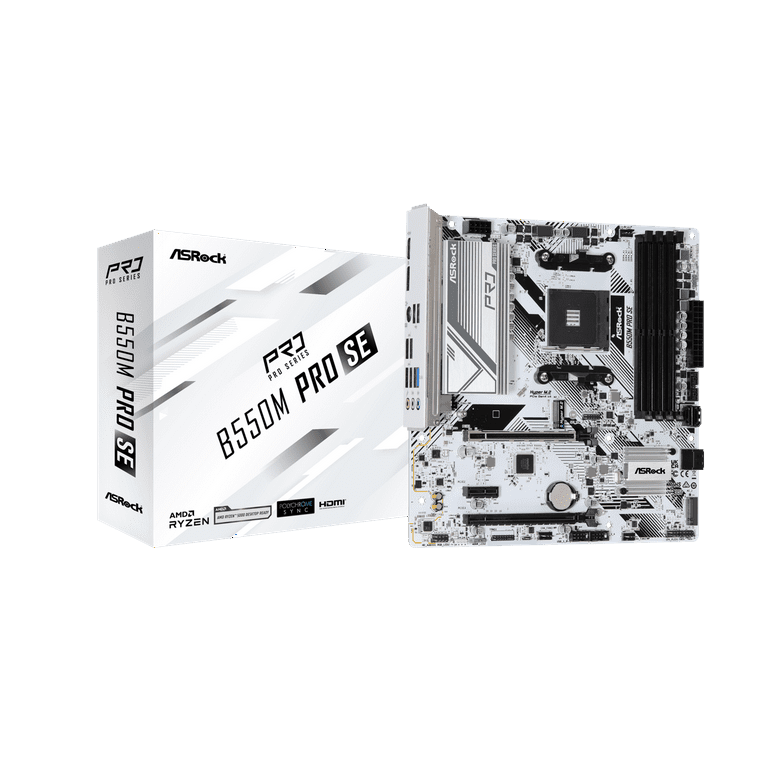 ASRock B550M Pro SE AM4 DDR4 SATA 6Gb/s 1 PCIe 4.0 x16 Micro